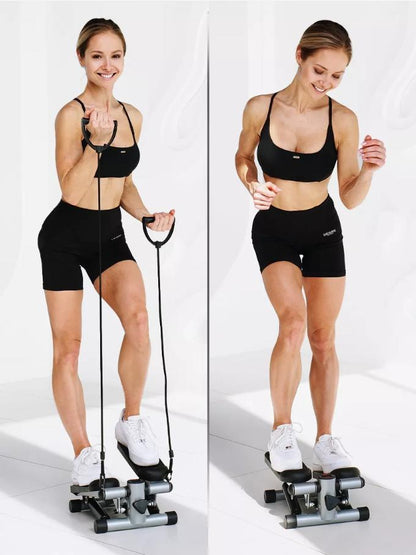 SYNXIN stepper 2 en 1 - entrenamiento de fuerza para piernas, brazos y glúteos con pantalla LCD
